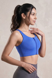 Zelocity High Impact Quick Dry Sports Bra - Victoria Blue — thumbnail 2